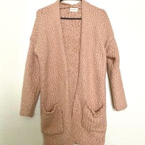 Dreamers Soft Pink Open Cardigan